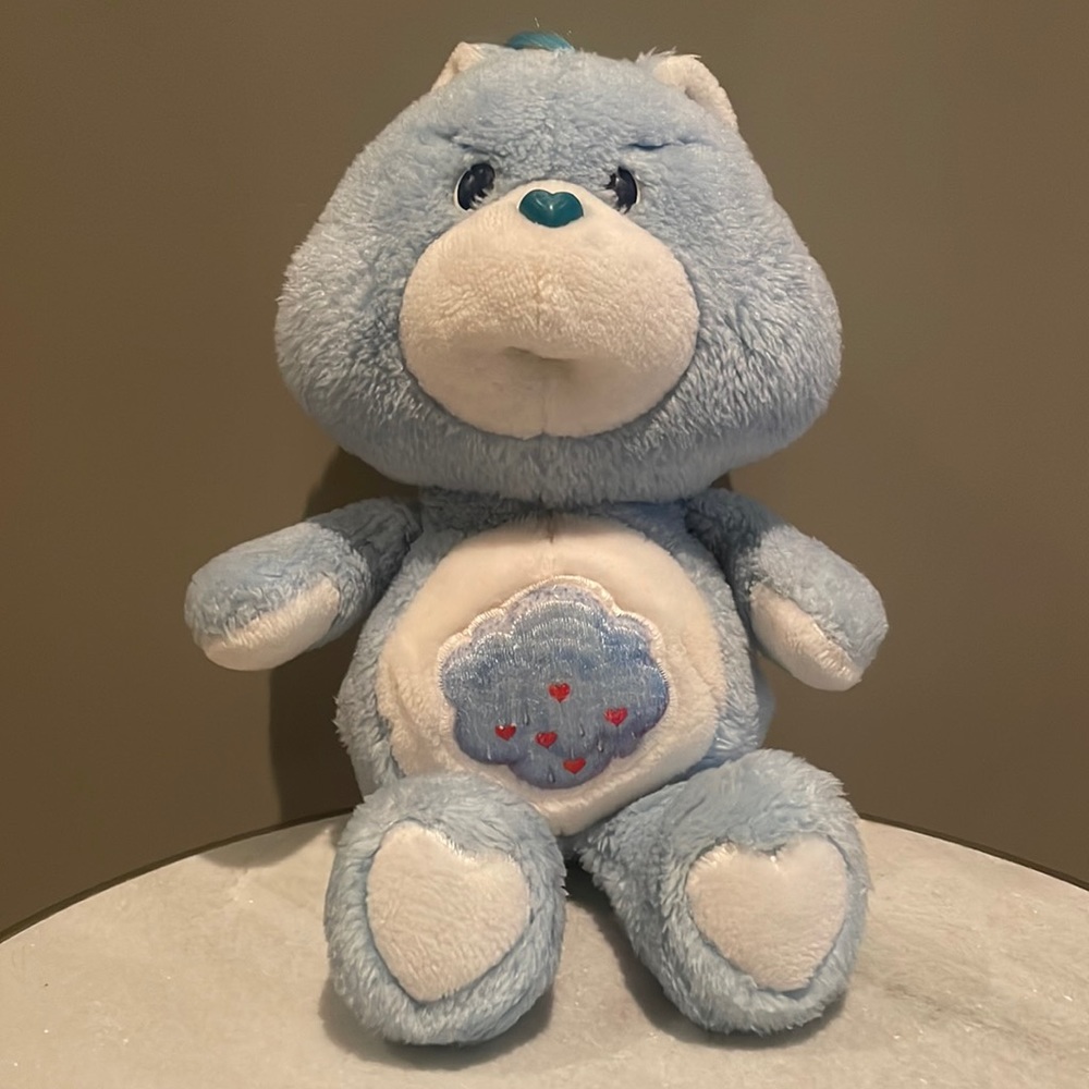 Care Bears Blue Plush with White Accents and Heart Details